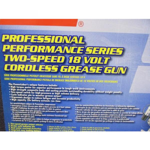 18 Volt Lincoln Power Luber 1842 Cordless Grease Gun Nicd #2 image