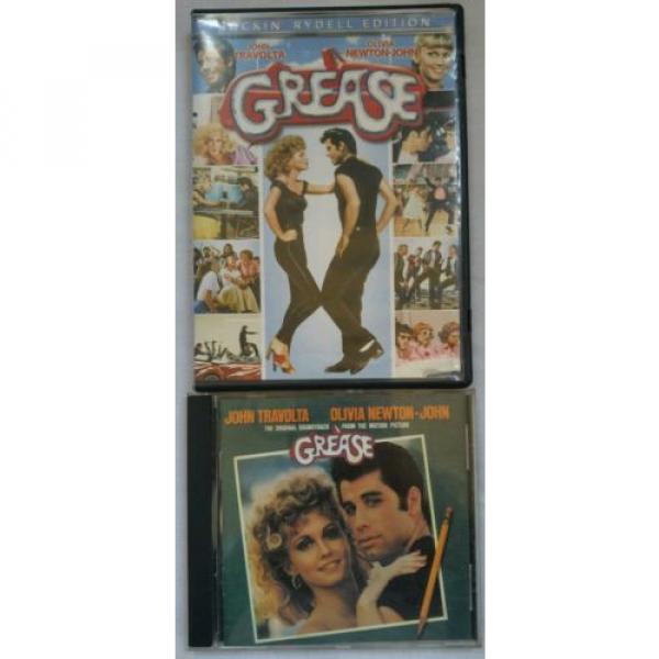 Grease DVD &amp; Grease CD Soundtrack Bundle, John Travolta, Olivia Newton John #1 image