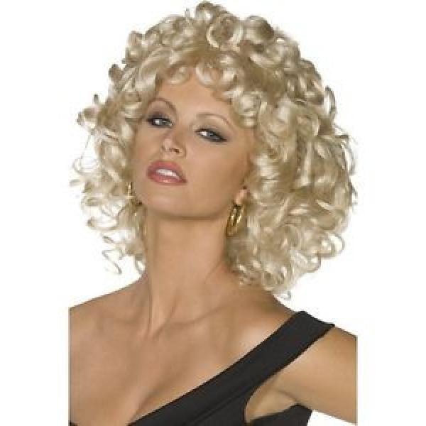 Grease Sandy Wig Blonde Curly Fancy Dress Costume Accessory #1 image