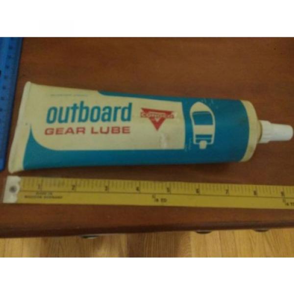 Conoco outboard gear lube plastic tube grease metal oil can vtg petroleum gas #1 image