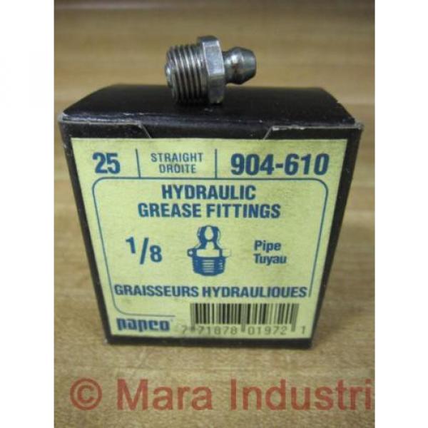 Papco 904-610 Straight Grease Fittings Zerk 1/8&#034; NPT (Pack of 25) #2 image