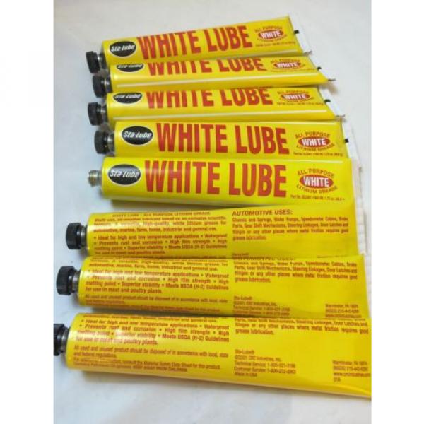 8 Lithium Grease Tubes - STA-Lube SL3361 White Lube Lithium Grease #3 image