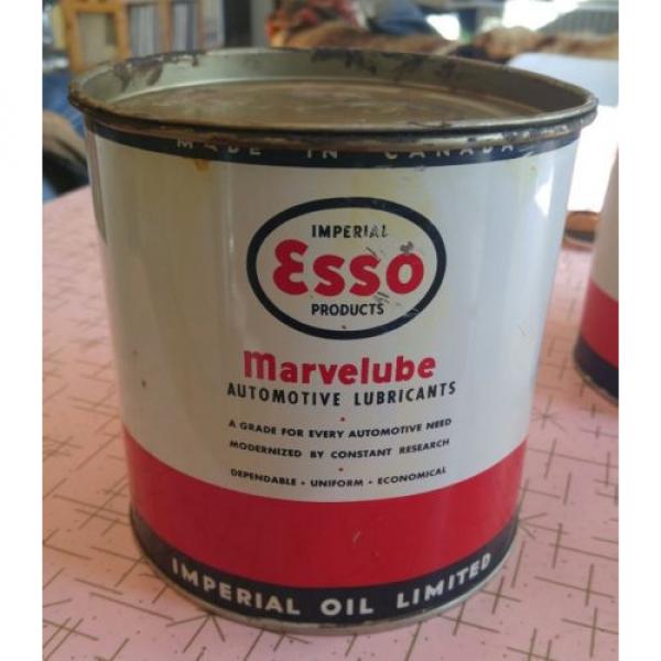 Vintage Imperial Esso Marvelube No. 66 5 lb grease can great shape oil gas 50s #1 image
