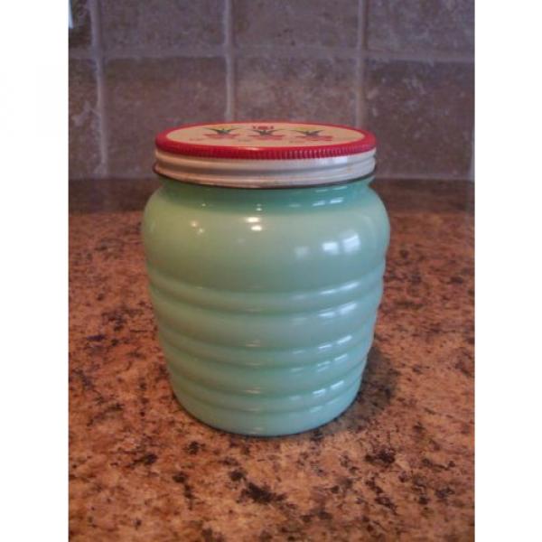 Vintage Fire King Jadeite Grease Jar w/Tulip Lid-Jadite #1 image
