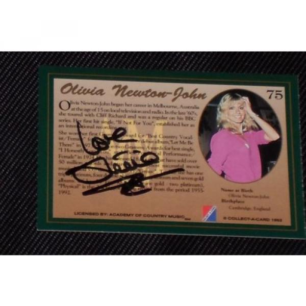 OLIVIA TON JOHN 1992 COLLECT-A-CARD SIGNED AUTOGRAPHED CARD GREASE #1 image