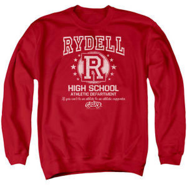 Grease Rydell High Mens Crewneck Sweatshirt Red #1 image