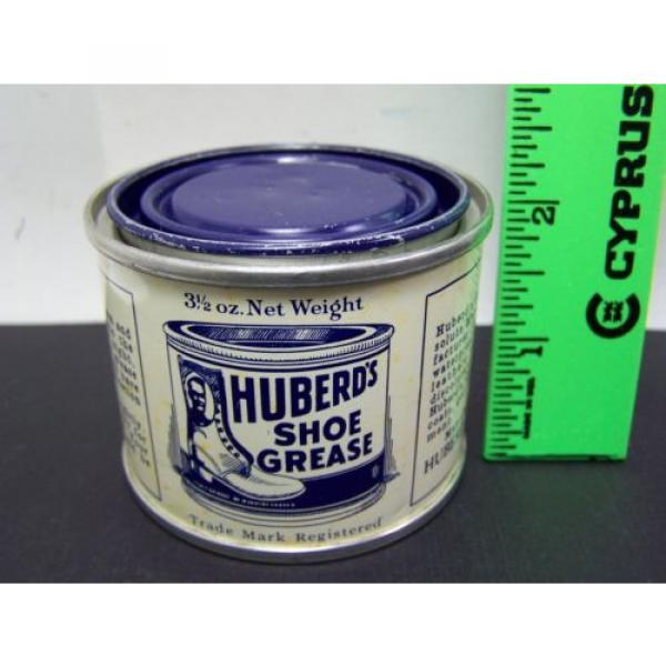 Vintage Huberds Shoe Grease 3 ½ oz Can Advertising Empty Nice Condition  #1 image