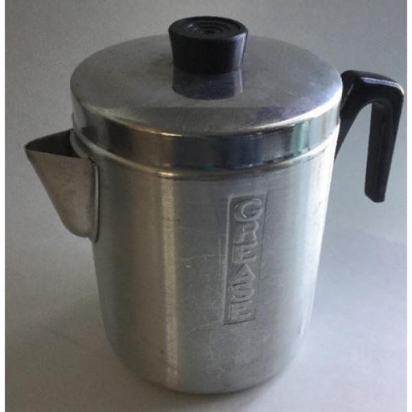 Vtg MC Aluminum Grease Container Coffee Pot Shape 3 Piece Handle Lid Strainer #1 image