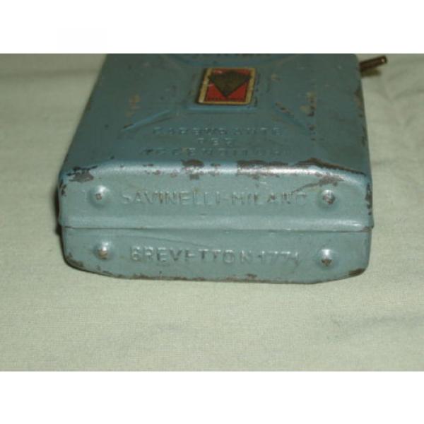 Vintage grease box lubricator Italian Savinelli Milano gasoline canister shaped #4 image