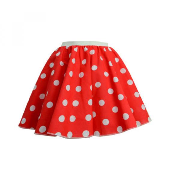 21&#034; ROCK AND ROLL POLKA DOT SKIRT 1950S GREASE JIVE LADIES FANCY DRESS COSTUME #4 image