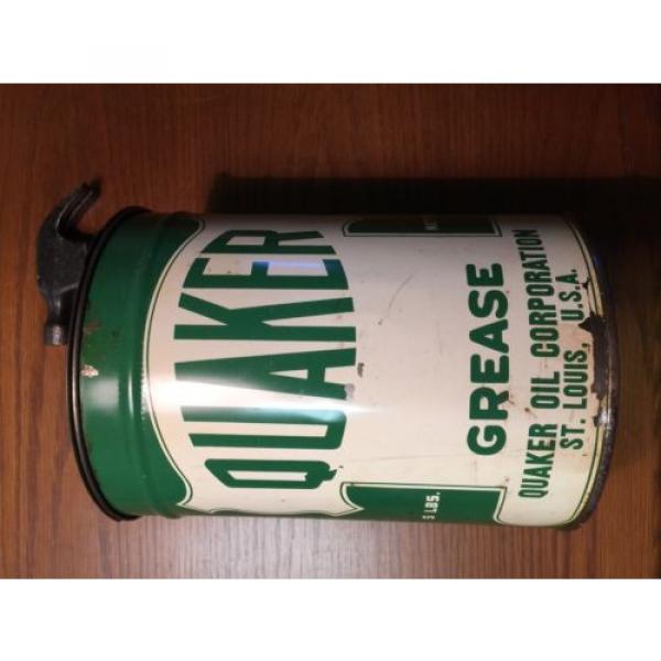 Quaker-- 5 lb Grease Can--Vintage--Quaker Oil Corporation--Rare #1 image