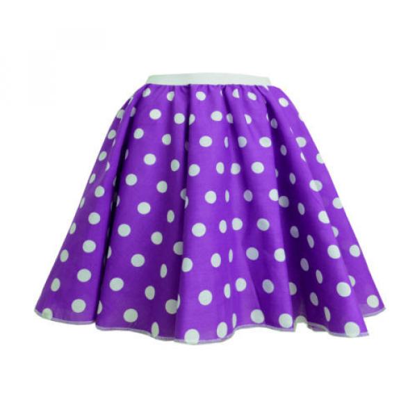 21&#034; ROCK AND ROLL POLKA DOT SKIRT 1950S GREASE JIVE LADIES FANCY DRESS COSTUME #5 image
