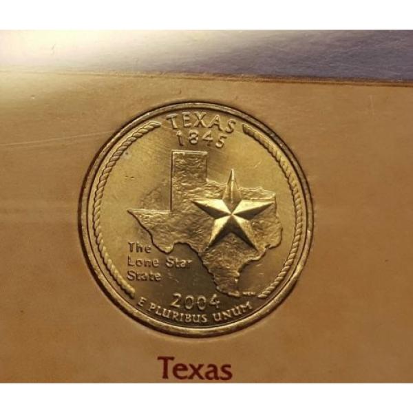 2004-P State quarter set.. BU w/ SUPERB Toning..Texas &#034;Grease Strike&#034; quarter #2 image