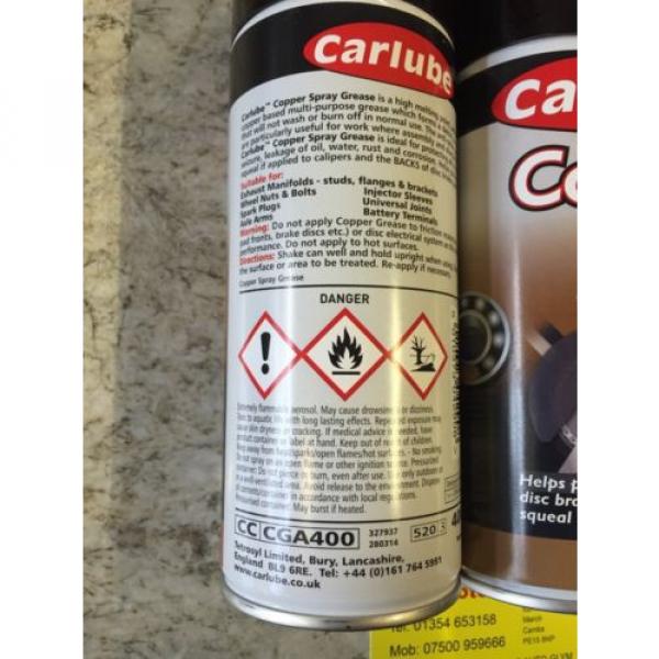 Carlube Copper Grease Aerosol 400ml X 3 Water Heat Acid Protection Spray CGA400 #2 image