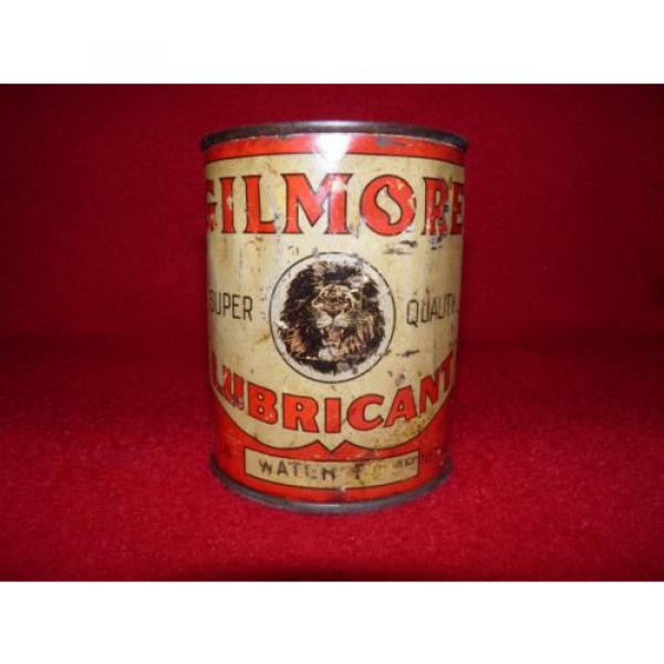 GILMORE LION HEAD SUPER QUALITY LUBRICANT GREASE CAN WATER PUMP NICE RARE WOW #1 image