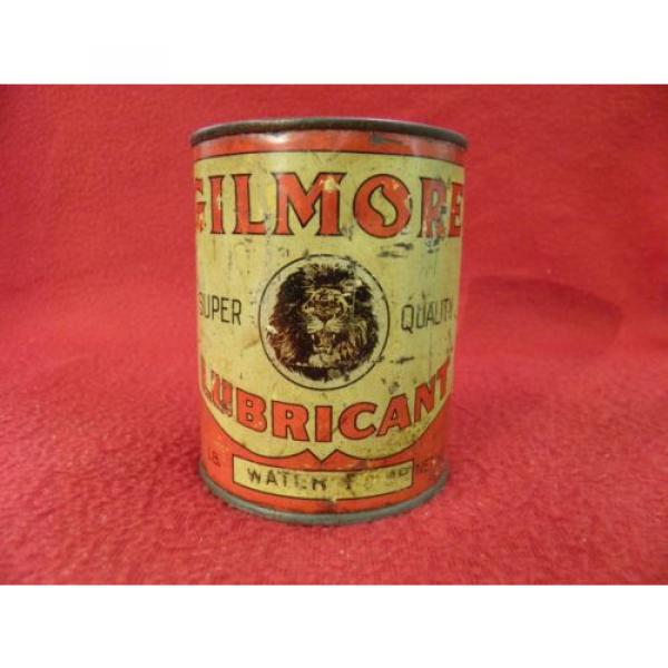 GILMORE LION HEAD SUPER QUALITY LUBRICANT GREASE CAN WATER PUMP NICE RARE WOW #2 image