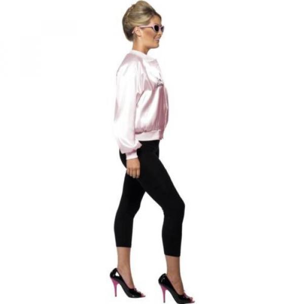 Grease Pink Ladies Jacket Fancy Dress Costume Official Licenced Outfit New #3 image