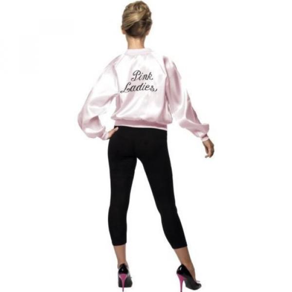 Grease Pink Ladies Jacket Fancy Dress Costume Official Licenced Outfit New #4 image