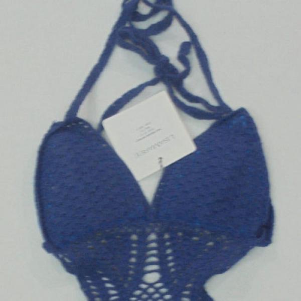Lisa Maree Women&#039;s The Grease Monkey Crocheted Swimsuit Blue HM7 Size XS NWT #2 image