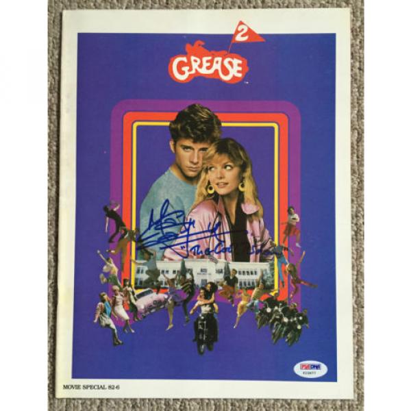 MAXWELL CAULFIELD Signed GREASE 2 Original 1982 Movie PROGRAM T-Birds PSA/DNA #2 image