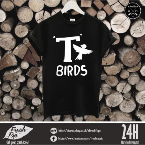 T-Birds T Shirt John Travolta Grease Rydell High Stag Movie Fancy Dress Tbirds #1 image