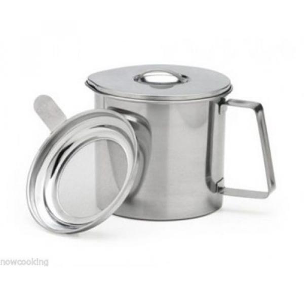 RSVP Grease Keeper Bacon Oil Strainer 4 Cup Stainless Steel Fryers Friend ST40FF #2 image