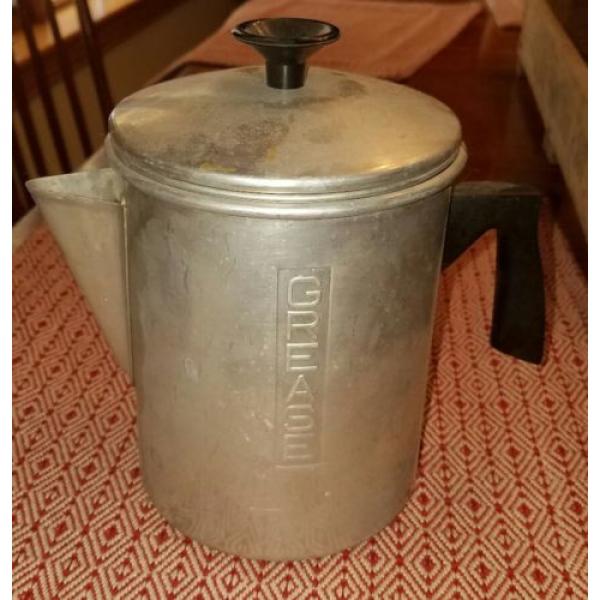 Vintage Foley Aluminum &amp; Bakelite Grease Can With Strainer~ Coffee Pot Shaped #1 image