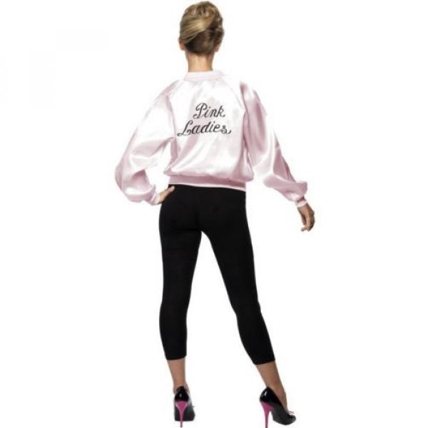Grease Pink Ladies Jacket Fancy Dress Costume Licensed Adult Womens Outfit #2 image