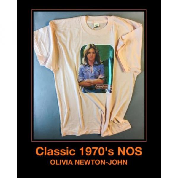 RARE 70&#039;s VTG OLIVIA TON JOHN grease Travolta Country Music Rock NOS T-shirt #1 image