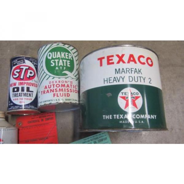 firestone tire patch quaker state texaco grease american standard metal can stp #2 image