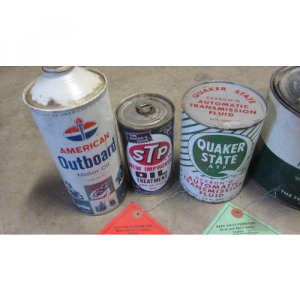 firestone tire patch quaker state texaco grease american standard metal can stp #4 image