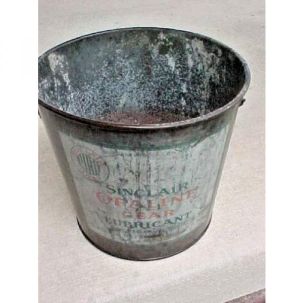 Vintage Sinclair Oil 14 Qt. Galvanized Grease Bucket #1 image