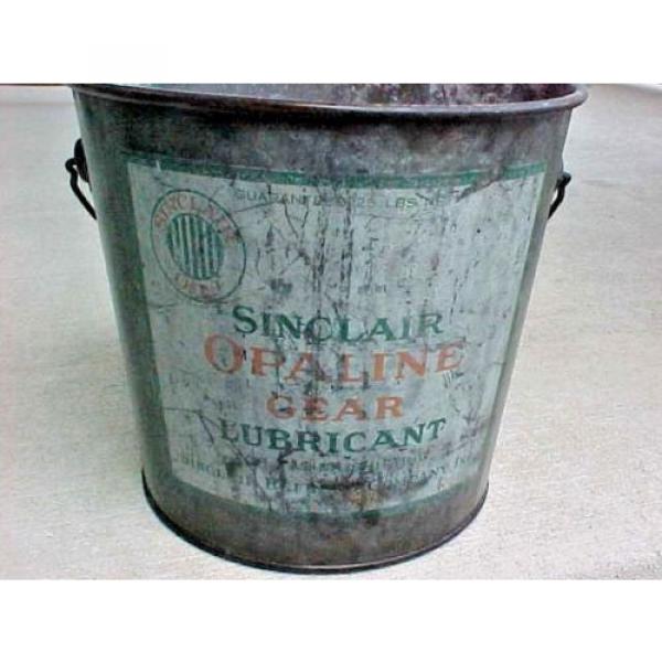 Vintage Sinclair Oil 14 Qt. Galvanized Grease Bucket #2 image