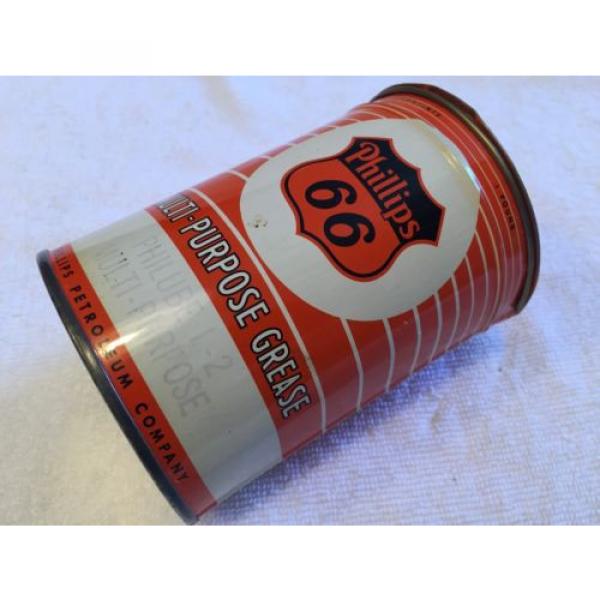 1940s PHILLIPS 66 1 LB TIN OIL GREASE CAN NOS UNOPENED FULL ORIGINAL #4 image