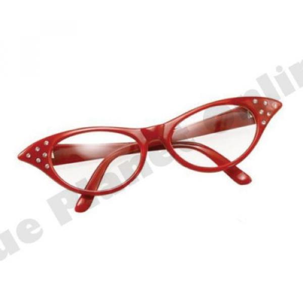 1950S 50S PINK LADY ROCK N ROLL SUNGLASSES GLASSES GREASE FANCY DRESS COSTUME #3 image