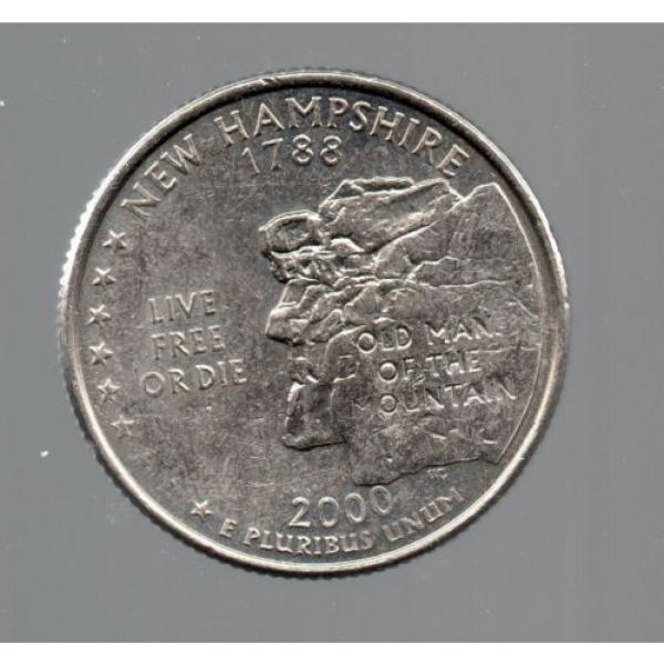 2000  HAMPSHIRE 25c STRUCK WITHOUT MINT MARK, STRUCK THRU GREASE NO MINT MARK #2 image