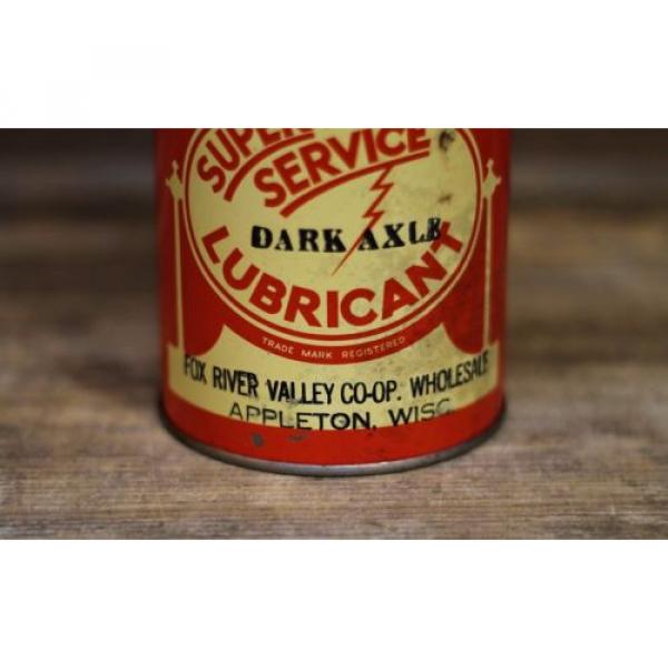 Vintage 1930&#039;s Dark Axle SUPER SERVICE LUBRICANT Grease Can APPLETON, WISCONSIN #2 image