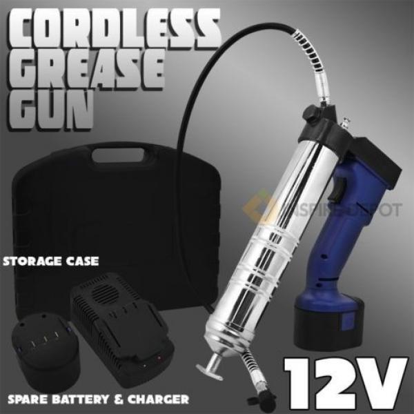 12V Cordless Grease Gun 7500PSI 30” High Pressure Hose 2 Battery quick charger #4 image