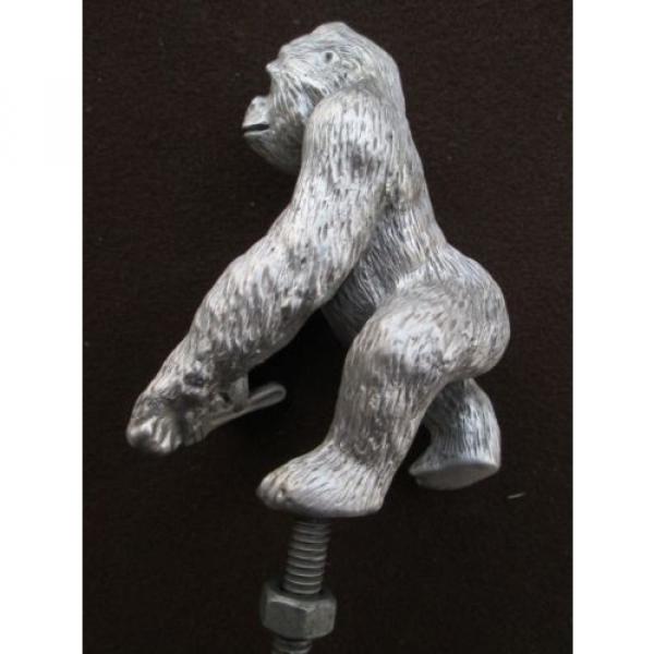 grease monkey with monkey wrench, gorilla, ratrod,car hood ornament mascot #2 image