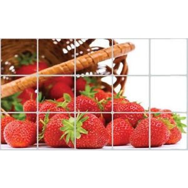 Fresh Fruit Strawberry Wall Decal Sticker Kitchen Exhaust Grease Oil Proof #1 image