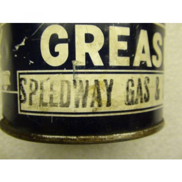 1940s Vintage SPEEDWAY GAS &amp; OIL CO. 1 LB. Grease Tin Can Full Water Pump #2 image