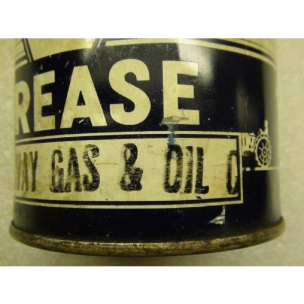 1940s Vintage SPEEDWAY GAS &amp; OIL CO. 1 LB. Grease Tin Can Full Water Pump #3 image