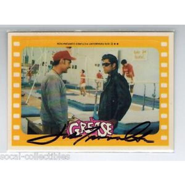 John Travolta Signed 1978 Grease Sticker Card Autograph Rydell Coach Danny Zuko #1 image