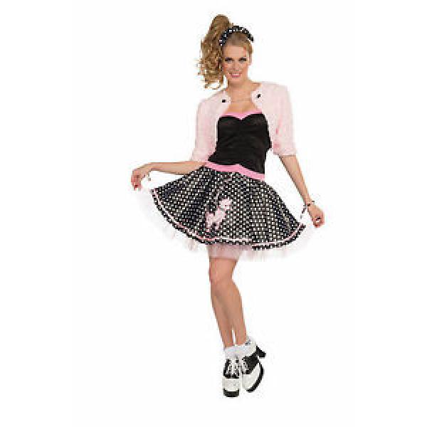 Adult 50s Sock Hop Pink Poodle Set Deluxe Grease Costume #1 image