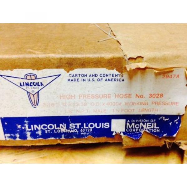 Lincoln 3028 High Pressure Grease Gun Hose  18&#034; Made in USA  3/16 X 13/32 #2 image