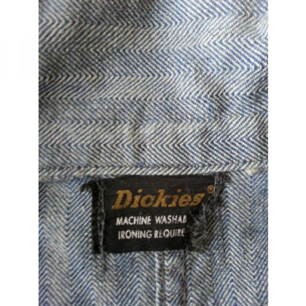 Dickies Sanforized Coveralls VINTAGE Antique Grease spots &amp; patches Herringbone #5 image