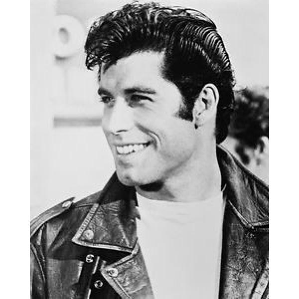 John Travolta Hunky B&amp;W 8X10 Photograph Grease #1 image