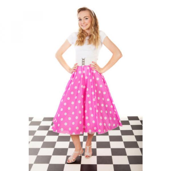 Ladies 1950&#039;s 50&#039;s GREASE Style Polka Dot 24&#034;Length Skirts VINTAGE Fancy Dress #4 image