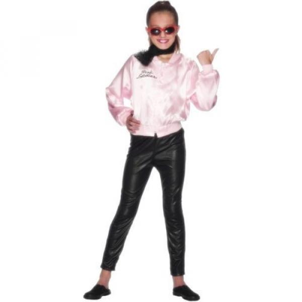 Grease Pink Ladies Jacket Fancy Dress Costume Licensed Girls Child Outfit #1 image