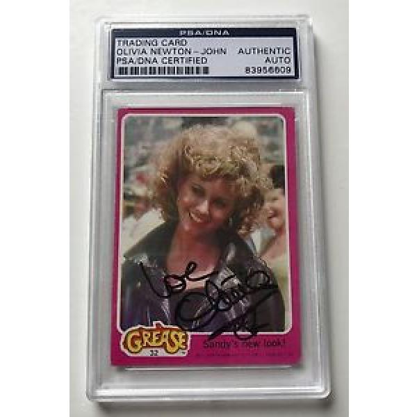 1978 Topps Grease Olivia Newton John Sandy Olson #32 Signed Auto Card PSA/DNA #1 image